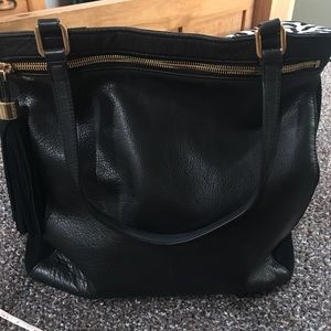 New Margot leather and suede large purse